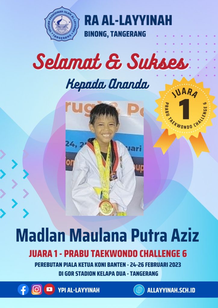 Juara 1 Prabu Taekwondo Challenge 6